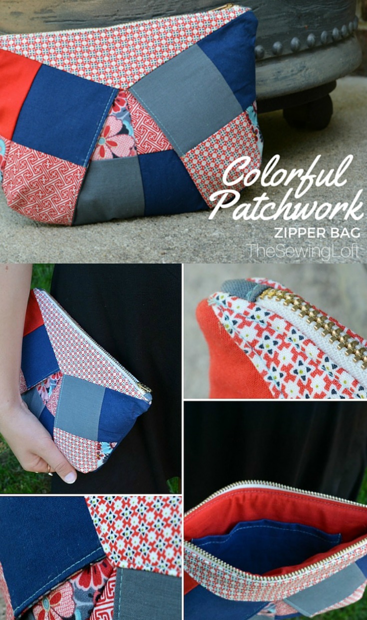 I learned how to make these colorful patchwork bags in Caroline's new class on Craftsy. 