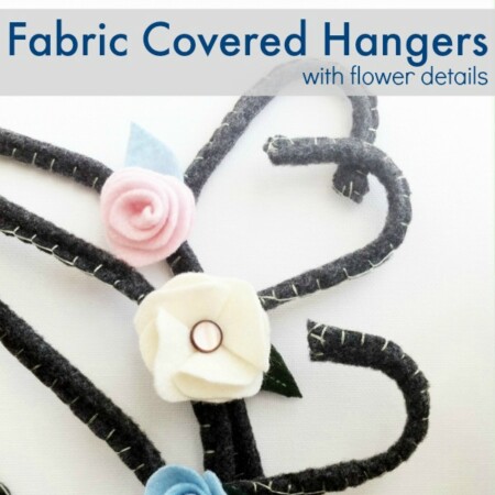 Easy to make fabric covered hangers. These are a great gift idea. The Sewing Loft
