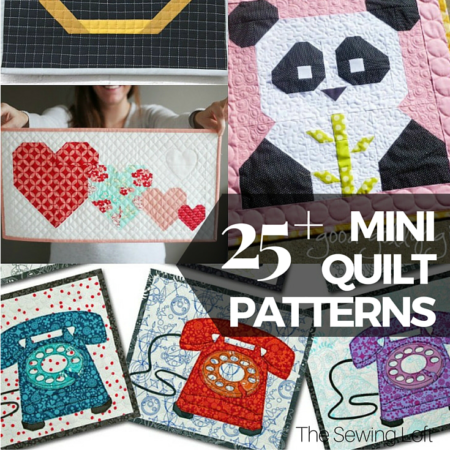 Such an amazing line up of free mini quilt patterns. The list of photos make it easy to find the perfect one.