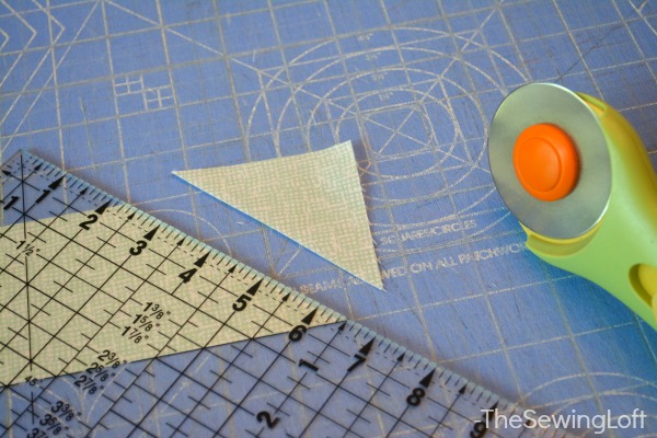 Use the lines on your quilting ruler to make those 45˚ angles perfect every time!