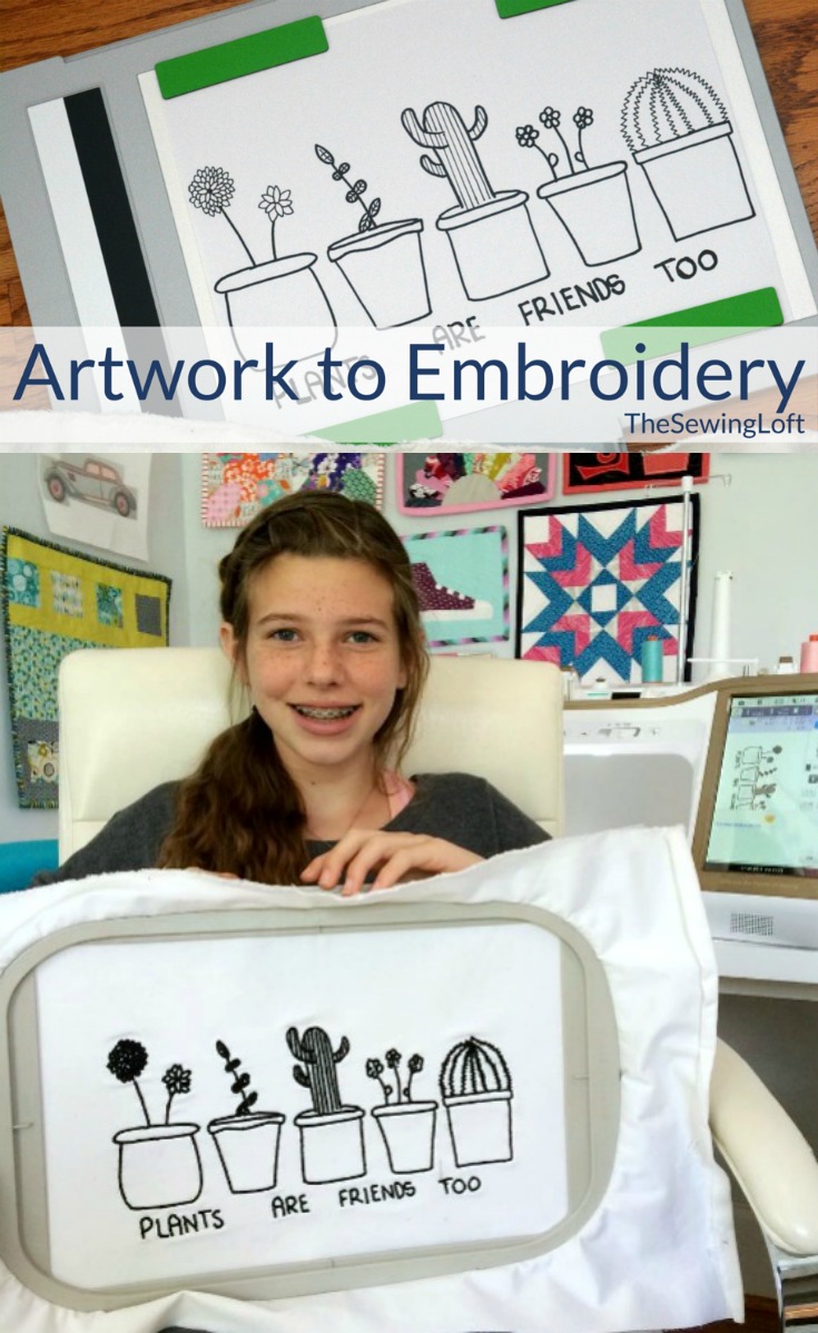 See how to transform your child's drawings into artwork embroidery. The process is really amazing and such a simple DIY project. 