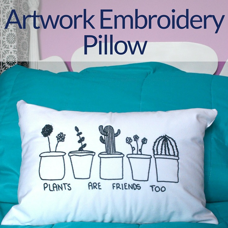 Artwork Embroidery Pillow The Sewing Loft