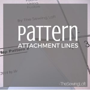 Pattern attachment lines are commonly found in printed pdf patterns. Learn how to identify and match them properly for the best pattern performance.