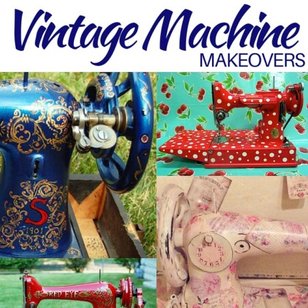 I SO want to find the courage to transform one of my vintage sewing machines. These are amazing.