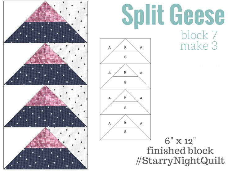It's time for the next block in the Starry Night Quilt Sampler - Split Geese Block 7. Come join the fun and Increase your skill set with a block of the Month sewing series on The Sewing Loft. 