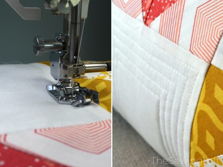 Put extra quilt blocks to use with this simple checkered pillow pattern cover. 
