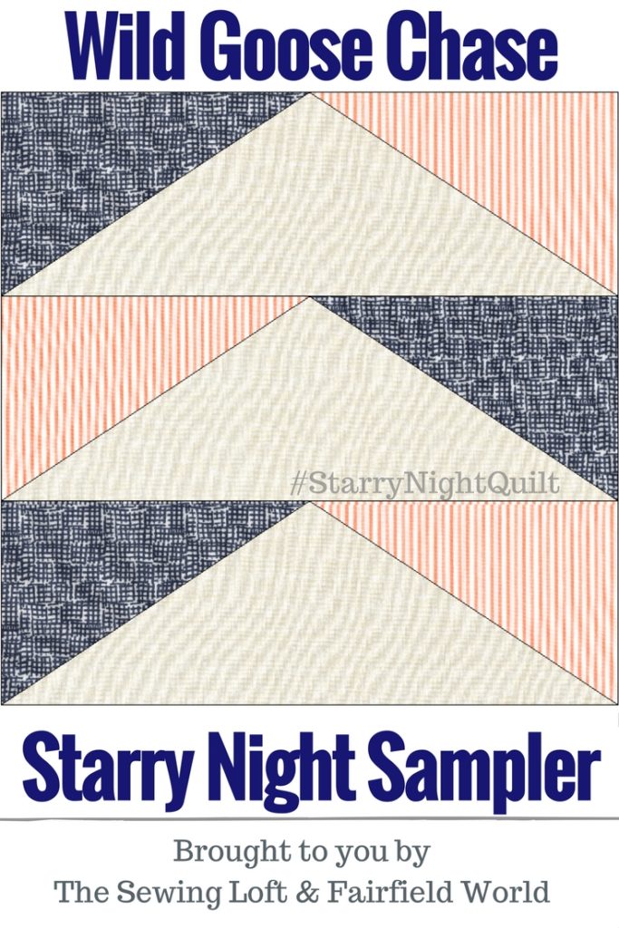 It's time for the next block in the Starry Night Quilt Sampler - Wild Goose Chase Block 8. Come join the fun and Increase your skill set with a block of the Month sewing series on The Sewing Loft. 
