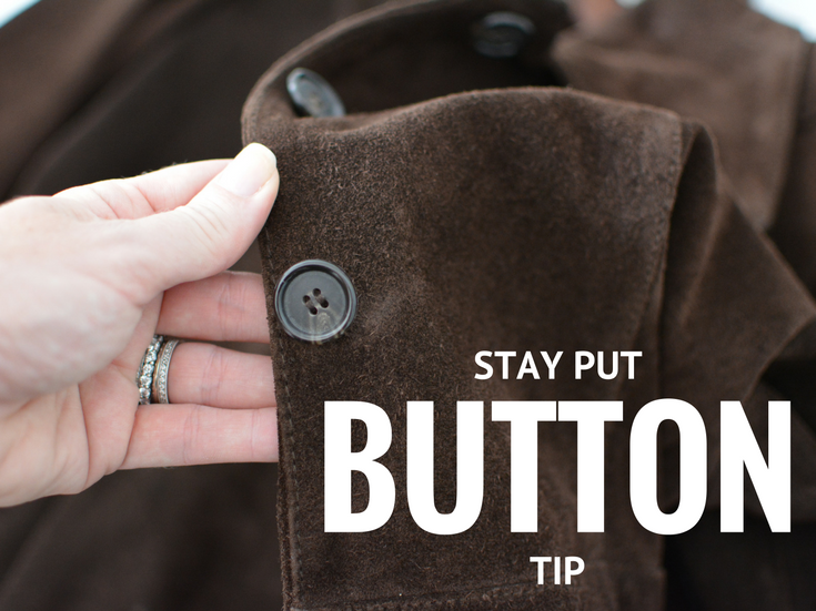 Add an extra layer of protection to your clothing with this no sew quick tip from The Sewing Loft. It is a sure fire way to keep all your buttons in place.