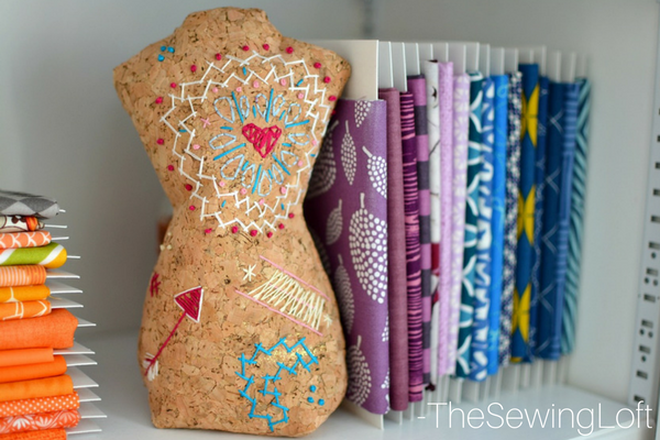 Ever think about using cork fabric to sew on? It's pretty cool especially for zenbroidery. Grab this free DIY mannequin pattern and make one today. 