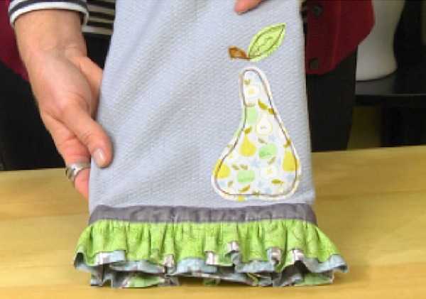 Personalize your space with an easy to sew DIY dish towel. Project is perfect for beginners.