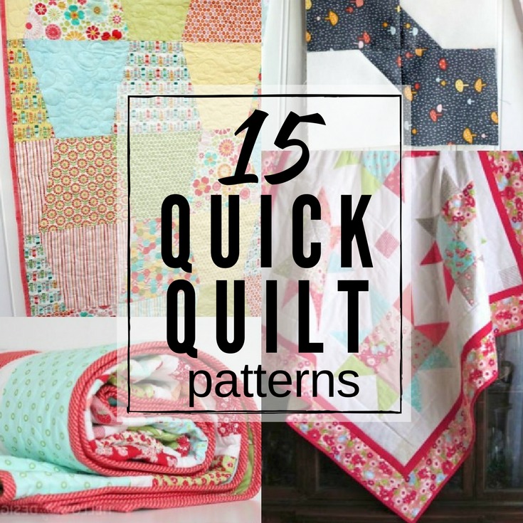 Want to sew something fast? Check out these 15 quick quilt patterns and start stitching today. I'll bet you can have them finished the same day.