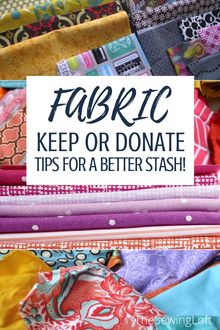 Keep your fabric pile in check with these tips for keeping and destashing. Trust me, your sewing space will thank you!