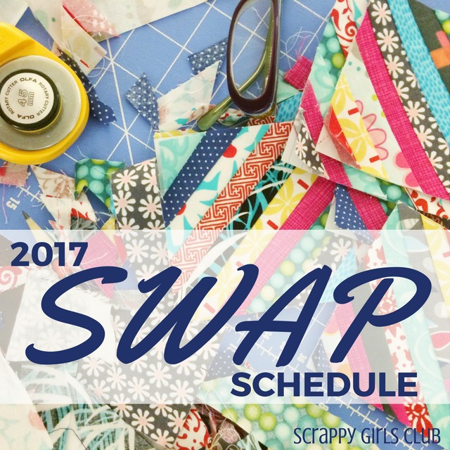 Scrappy Girls Club is planning ahead for next year and have just released their 2017 SWAP schedule. 