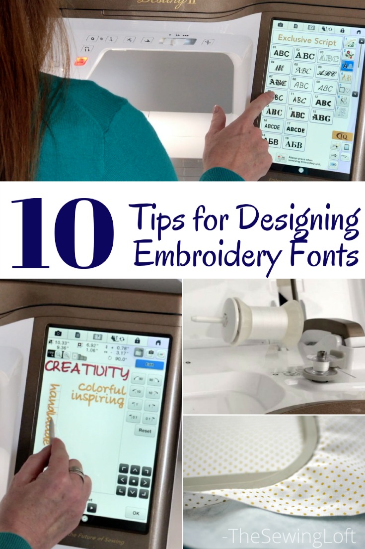 Top 10 Embroidery font tips to help you create the perfect design to personalize your project. These tips are so helpful no matter what type of project you stitch out. 