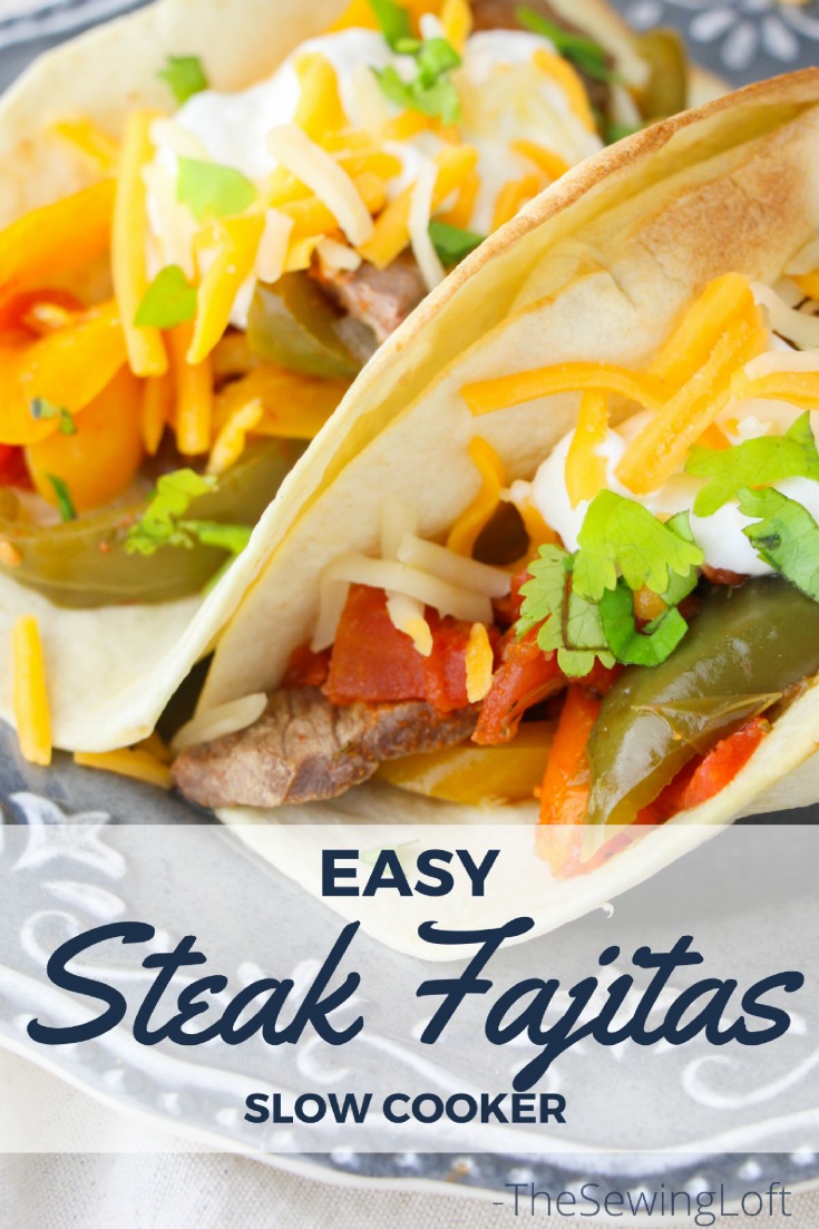 You can make this slow cooker steak fajitas recipe any day of the week. This easy yet delicious crock-pot dish is perfect for a stress free meal. 