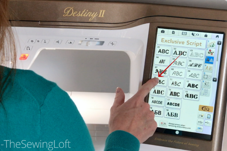 Learn how to create subway style embroidery with the built in fonts on your Destiny II sewing machine. 
