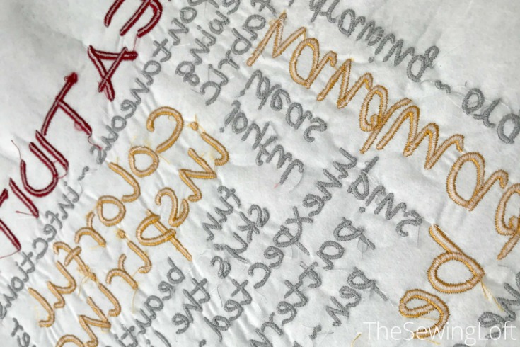 Learn how to create subway style embroidery with the built in fonts on your Destiny II sewing machine. Video shows how to add words and adjust step by step.