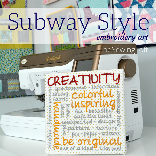 Learn how to create subway style embroidery with the built in fonts on your Destiny II sewing machine. Video shows how to add words and adjust step by step.