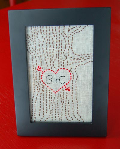 heart tree embroidery pattern 