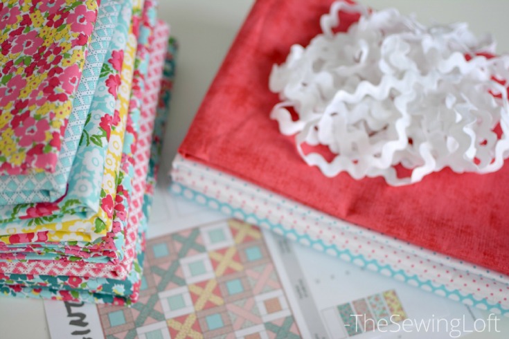 The Dainty Darling fabric line by Lindsay Wilkes has just hit the stores and I could hardly wait to test one of my new quilt patterns with it. 