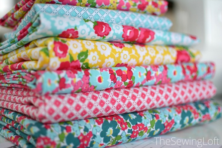 I am loving this Dainty Darling fabric stack. It was so much fun to slice into.