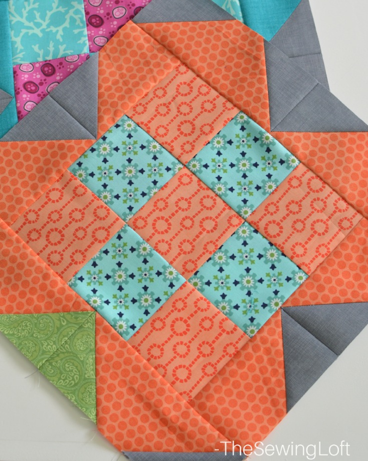 Flower Stem Block Dandy Drive Sew Along - The Sewing Loft