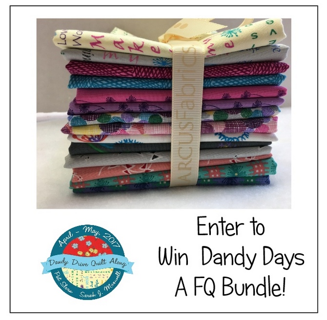 Come stitch along with us on the Dandy Drive quilt tour. Each week there will be fun prizes and friends. 