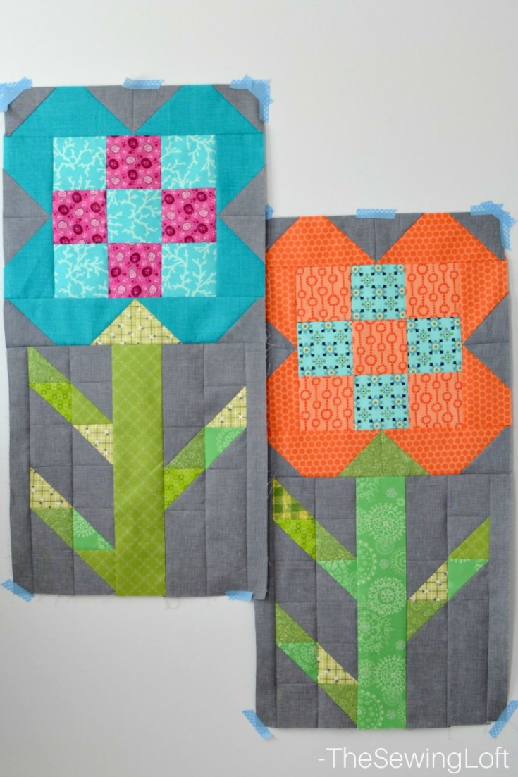 Flower Stem Block Dandy Drive Sew Along - The Sewing Loft