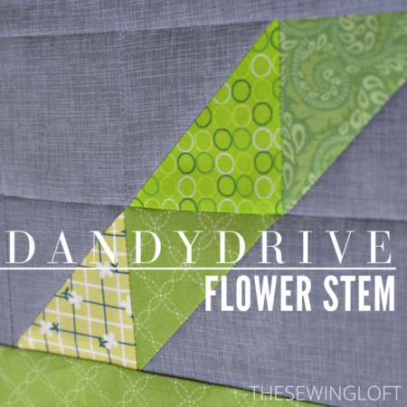 Dandy drive is moving along and my flower stem blocks are complete. I went scrappy and cleared out almost all of the green from my scrap basket.