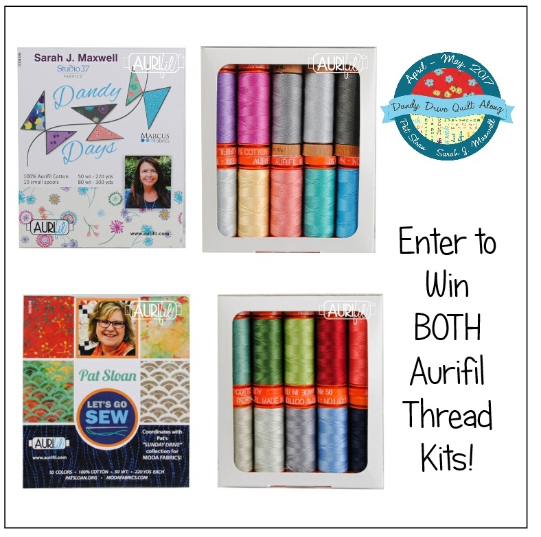 It's time to wrap up the latest project, show you my Dandy Drive finished quilt and tell you about another fabulous prize package up for grabs. 