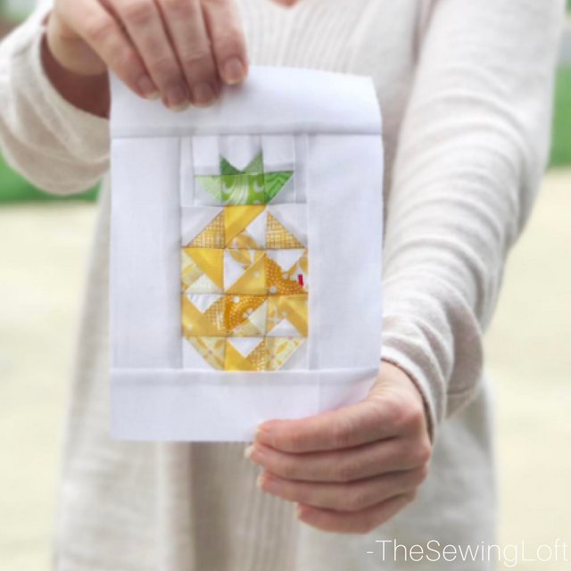 Learn sewing basics while making a cute Pineapple Smoothie block. No matter what your skill level, The Sewing Loft will show you how in this mini series.