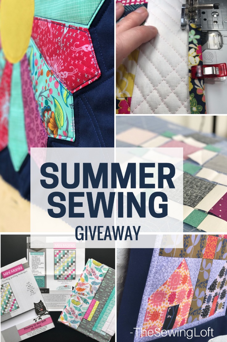 The dog days of summer are here and I need a pick me up for my summer sewing, These mini quilt kits are perfect. Enter to win a set of 3 here. 