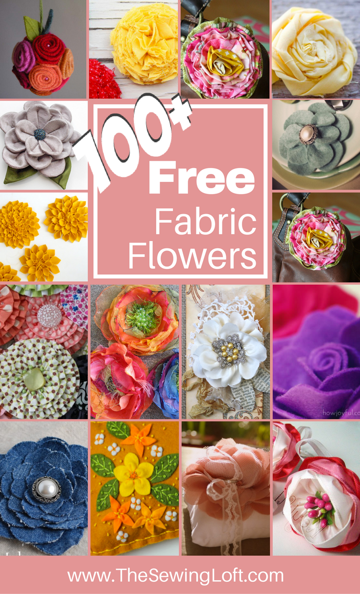 23 Fabric Flower Tutorials, Flower Tutorials, Fabric Flower Patterns ...