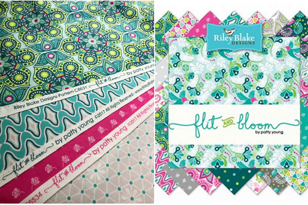 The new fabric line Flit and Bloom from Patty Young is bright and playful. The designs are perfect for quilts, apparel, and even a casserole carrier.
