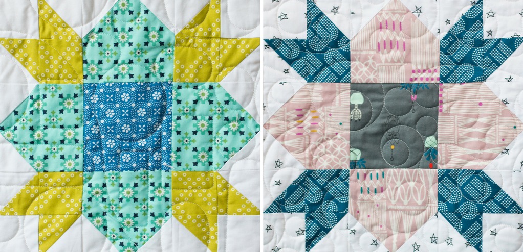 Color inspiration for the Wildflower quilt block from Heartland Heritage. Learn helpful tips to stitch this block like a pro. 