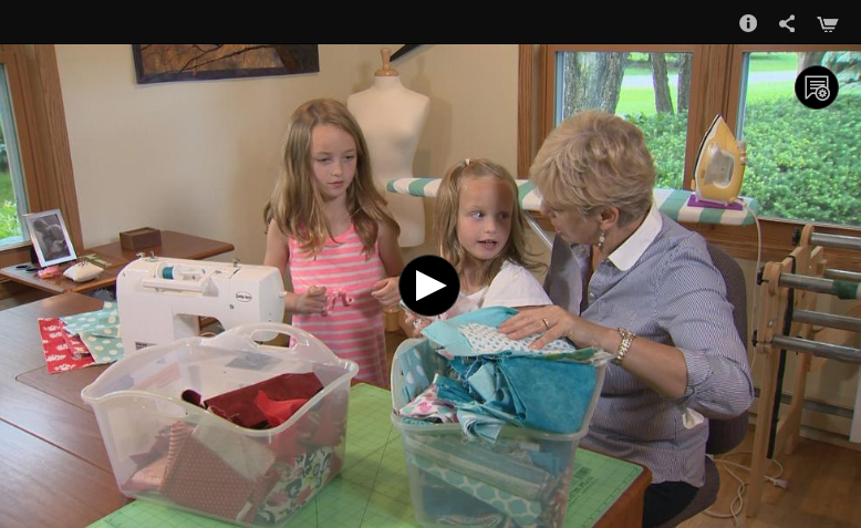 Watch Nancy Zieman sew with her grandchildren in this I Sew for Fun video. 