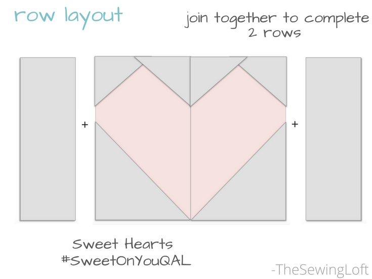 Sweet Hearts Block | 6" Free Block #SweetOnYouQAL