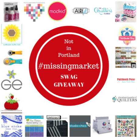 Come join the Spring 2018 #MissingMarket party, meet amazing people, and have a chance to win fantastic quilt SWAG.