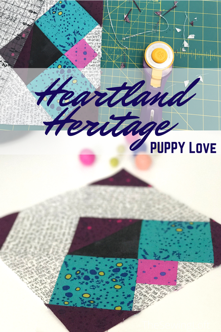 The Puppy Love quilt block from Heartland Heritage is so easy to make and the perfect for using up your fabric scraps. Learn easy tips to ensure sewing success.