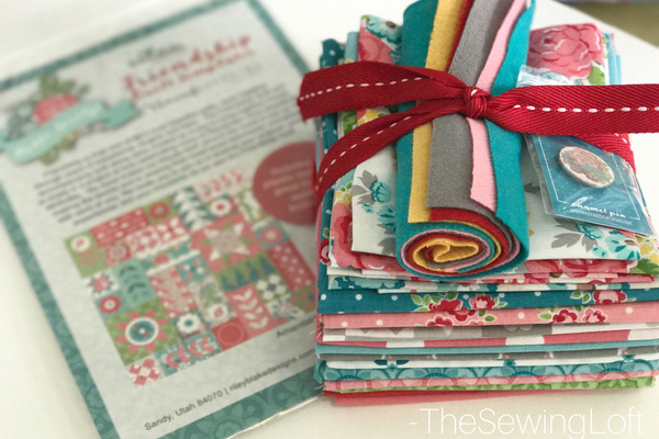 Hello Lovely- talk about happy mail! This bundle pack is the perfect quilt kit. I can not wait to start the Friendship Quilt Along. Come sew with us. Pattern by Amanda Herring.