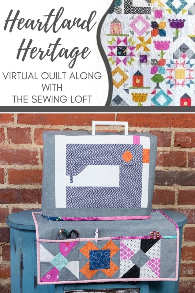 It's time for the next block in the Heartland Heritage quilt along. The sewing machine block finishes 12" square and you will need to make 4 to complete your Heartland Heritage quilt top.
