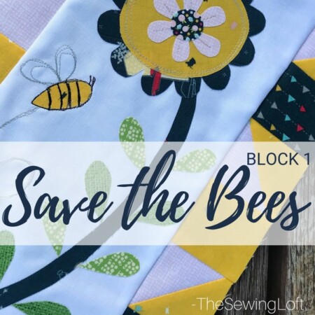 Improve your quilting skills while sewing with friends in the Save the Bees quilt along. Each month, I'll share a new block and a fun giveaway.