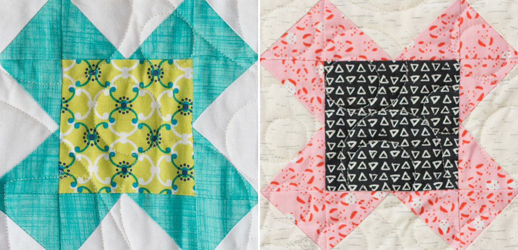 Grab your left over fabric scraps and stitch up the Sweet Pea quilt block. The block finishes 6" square and is from the Heartland Heritage quilt pattern.