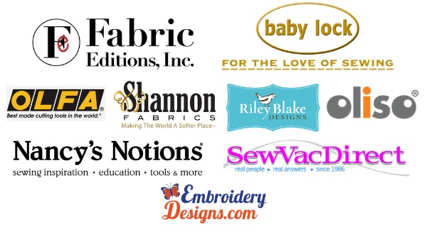 Special thank you to the amazing sponsors of the 2018 Sew Scrappy Sewing Retreat. The event was a blast and the goodies were amazing!
