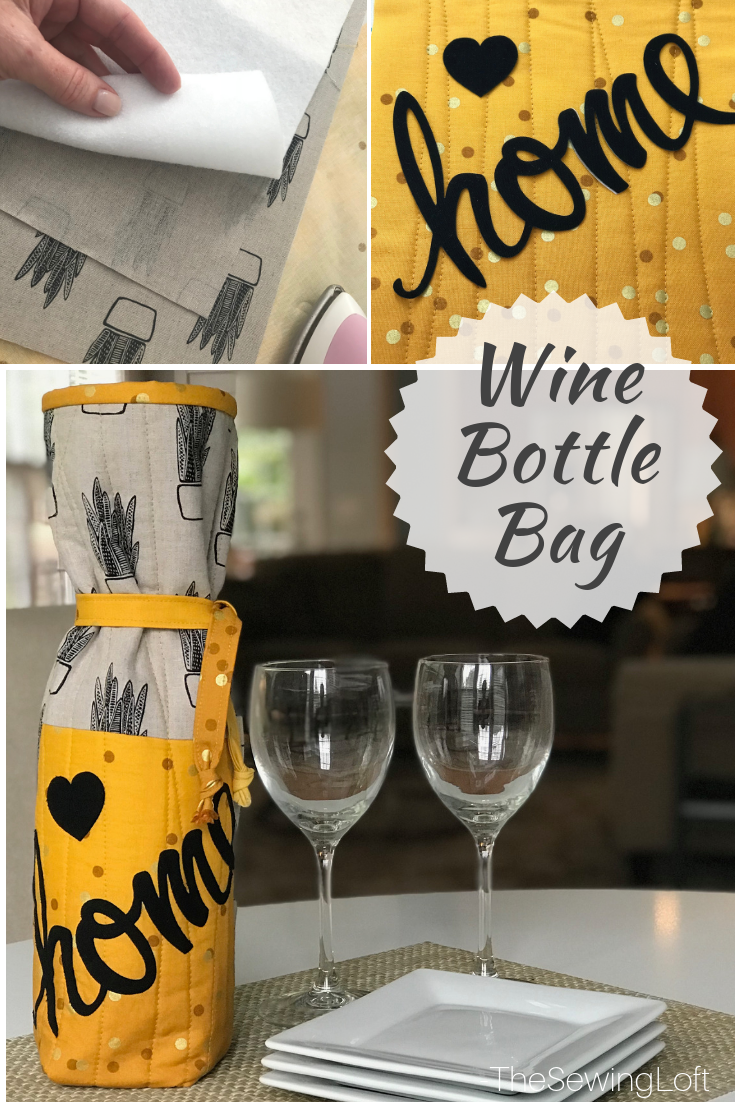 Wrap your favorite bottle of wine in this easy to make wine bottle bag for an extra special gift!