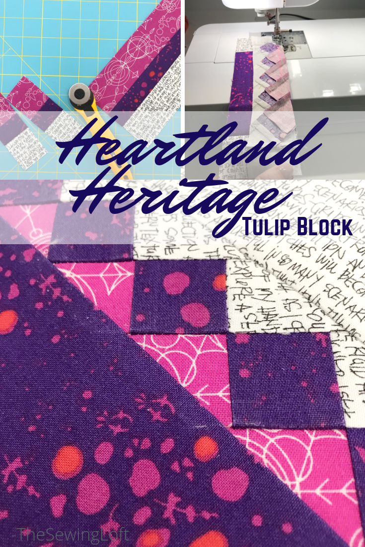 The tulip quilt block from Heartland Heritage is such a cute design that will really stretch your skills. 