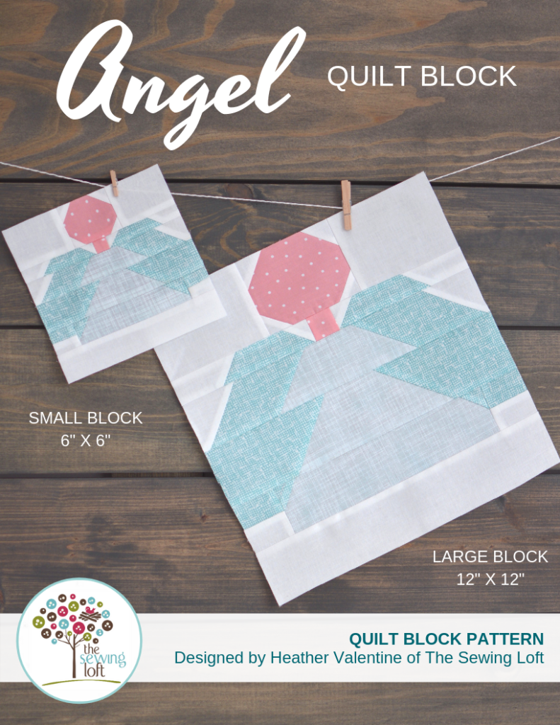 Celebrate the holidays with this Angel Quilt Block. Block comes in 2 sizes and can be used in so many different projects. From home decor to quilts.