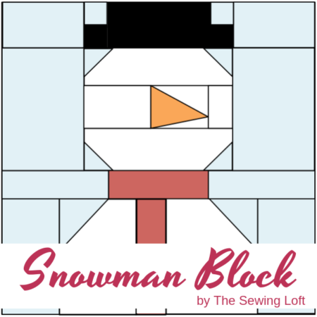 Snowman Quilt Block Pattern | The Sewing Loft Blocks2Quilt series