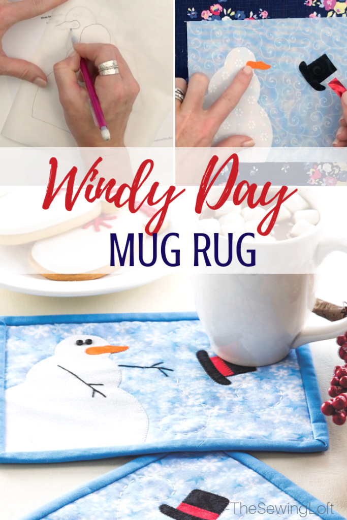 The Windy Day mug rug is a quick hitter project that is perfect for beating the cold winter blues away. Design includes applique and hand embroidery.