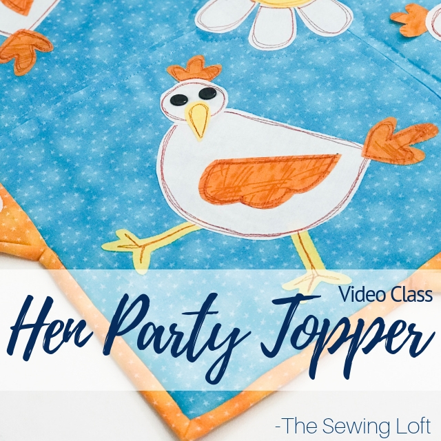 Turn your table topper into a conversation started with this cheeky pattern. The Hen Party Table Topper. Video Class with step by step instructions. 